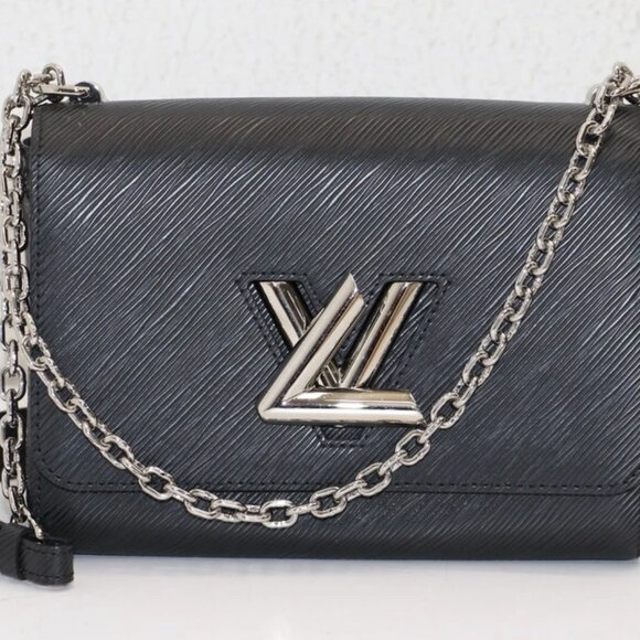 Louis Vuitton LV Logo Black Epi Leather Electric Twist MM Crossbody Shoulder Bag - Picture 1 of 15